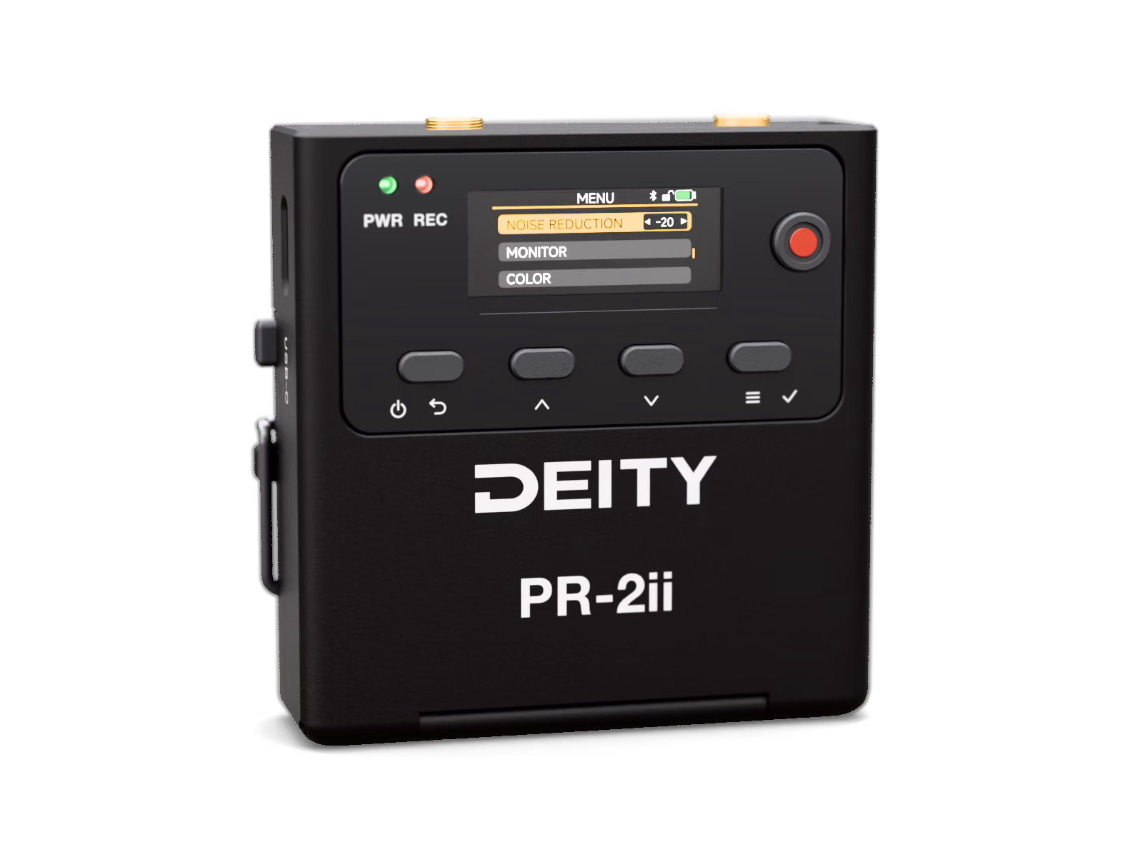 PR-2ii display showing the noise reduction setting at -20