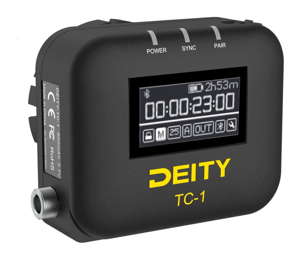 しています DEITY TC-1 KIT ワイヤレスタイムコードボックス 2.4G RF コンパクト OLED USB-C カメラ、カム