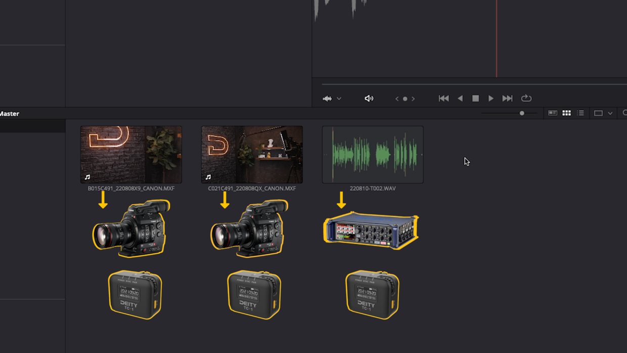 DaVinci Resolve Media tab