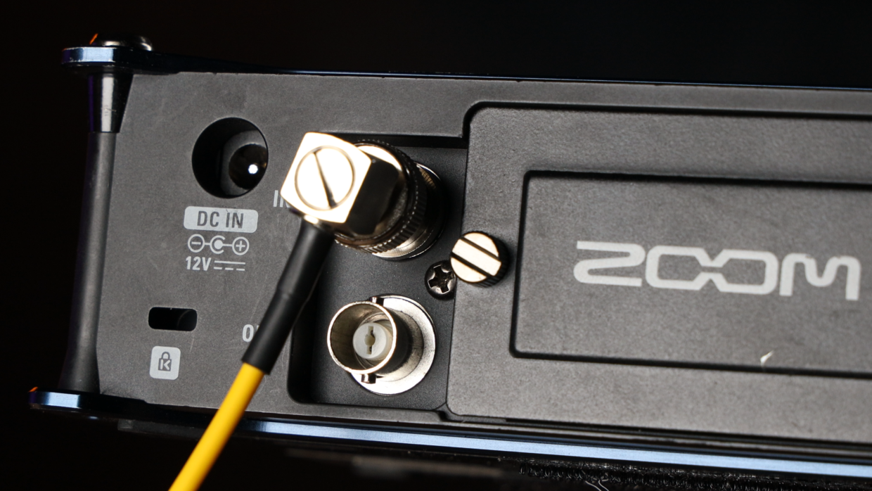 Zoom F8 sound mixer BNC input