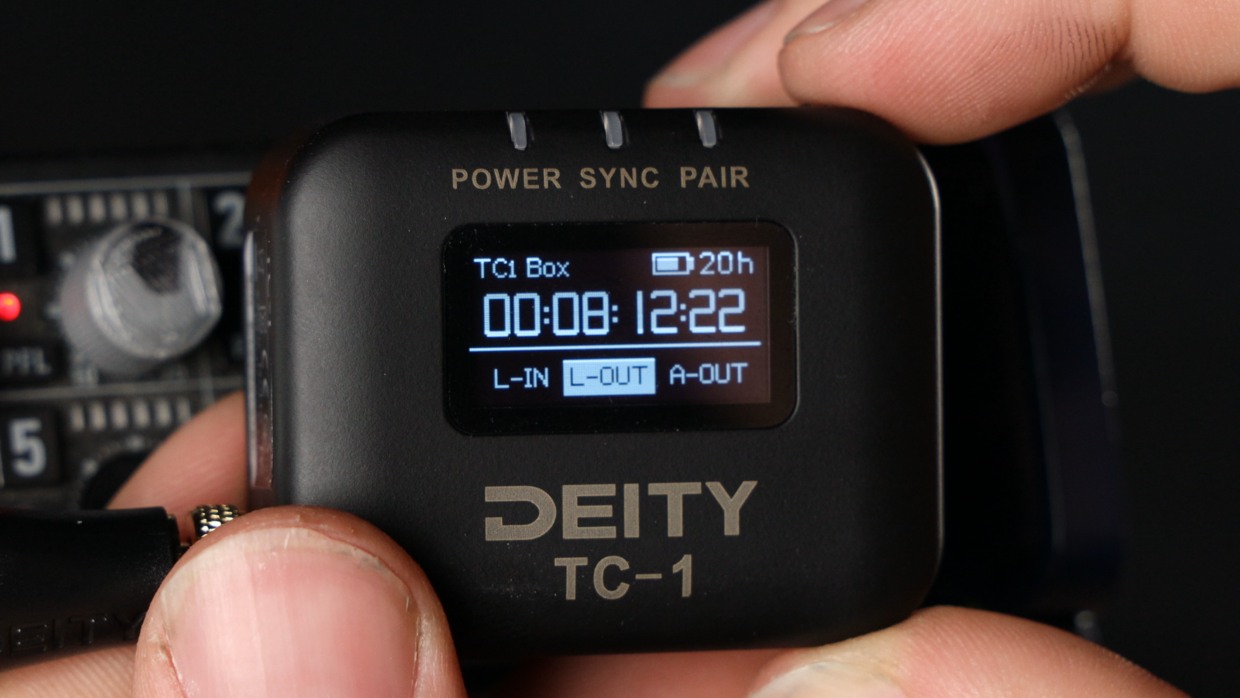 Deity TC-1 time code generator out type setting. L-Out