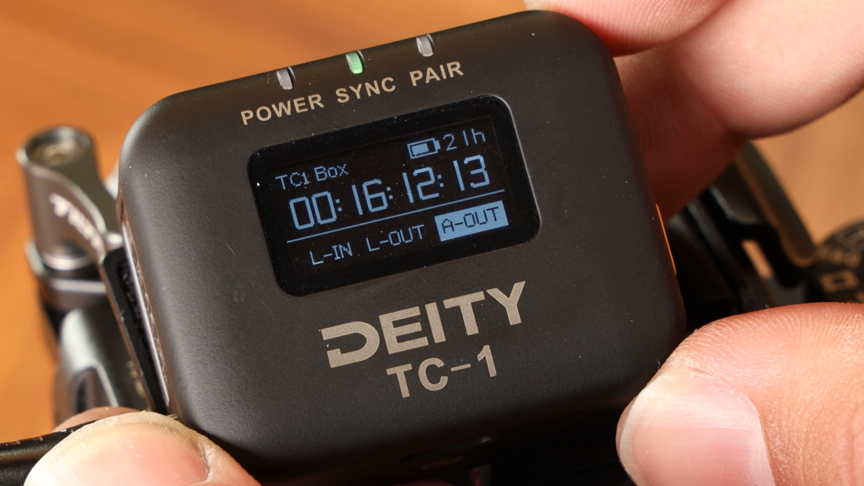 Deity TC-1 time code generator out type setting. L-Out