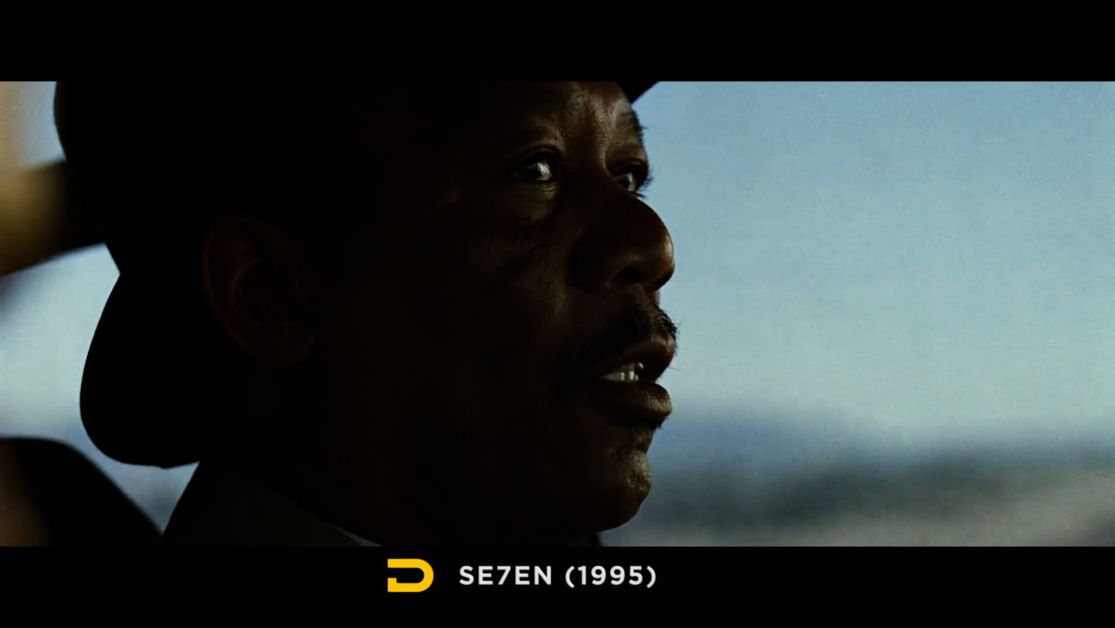 Morgan freeman in David Fincher's Se7en.
