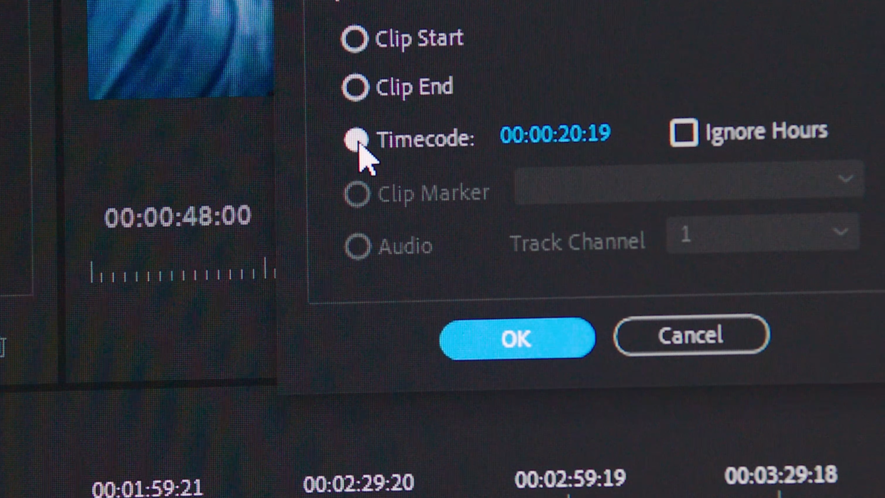 Adobe premiere timecode syncing