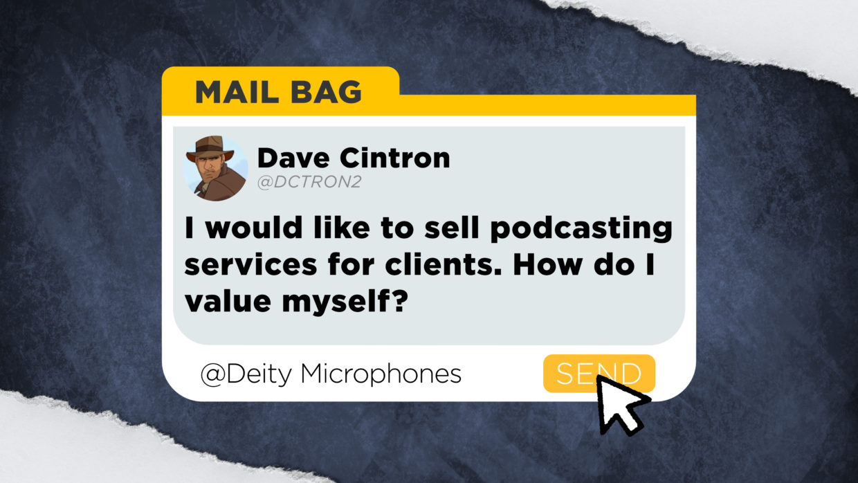 Dave Cintron asks "I would like to sell podcasting services for clients what rates should I charge?  How do I value myself?"
