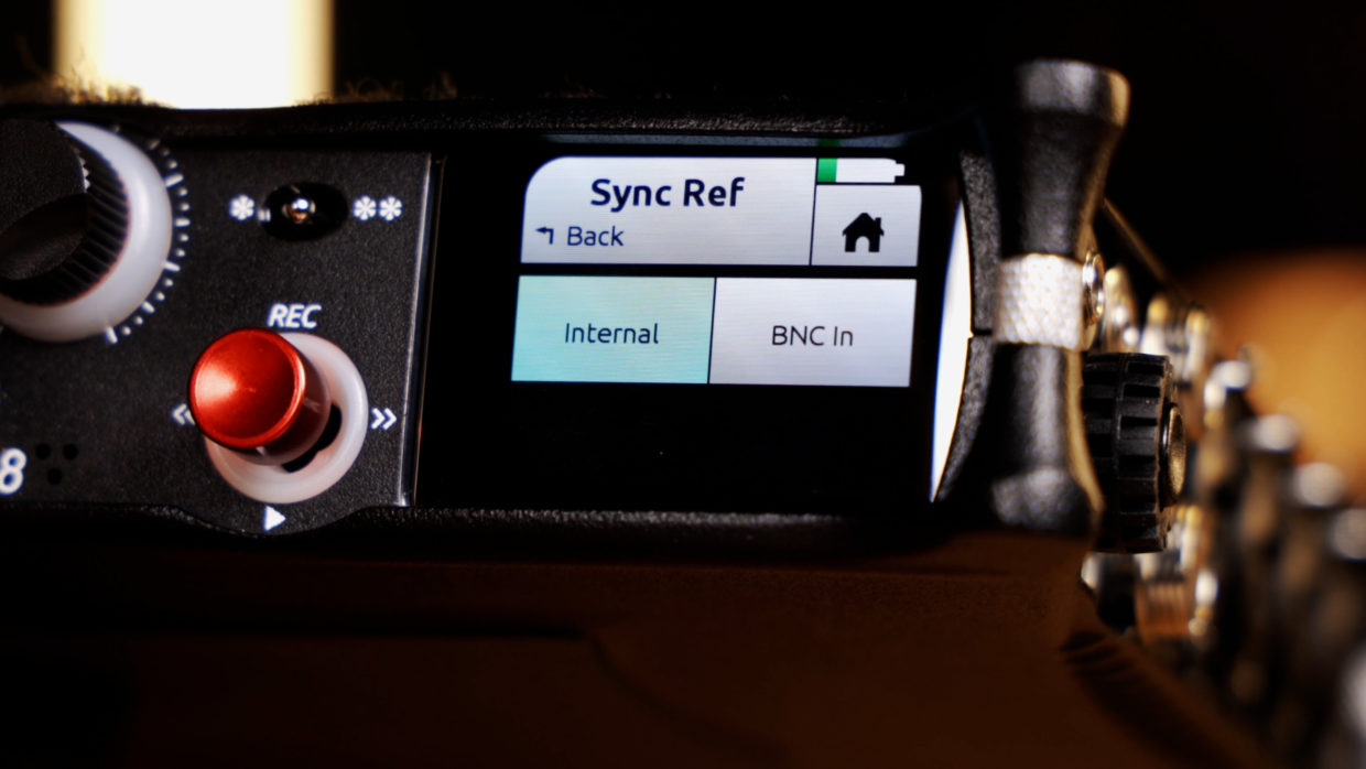 Sound Devices MixPre-10 menu. Sync Ref