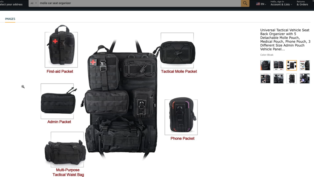 Molle car accessory pouch