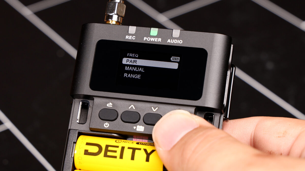 Deity THEOS UHF transmitter pairing