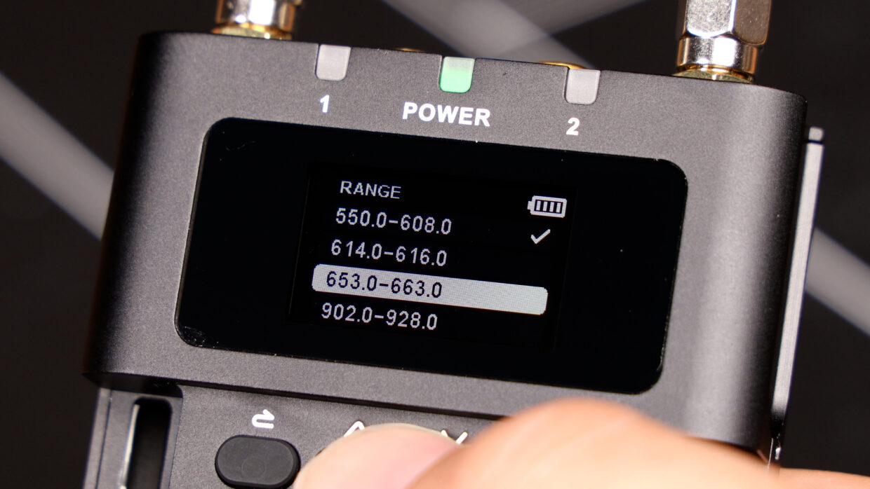 Deity THEOS UHF receiver frequency ranges