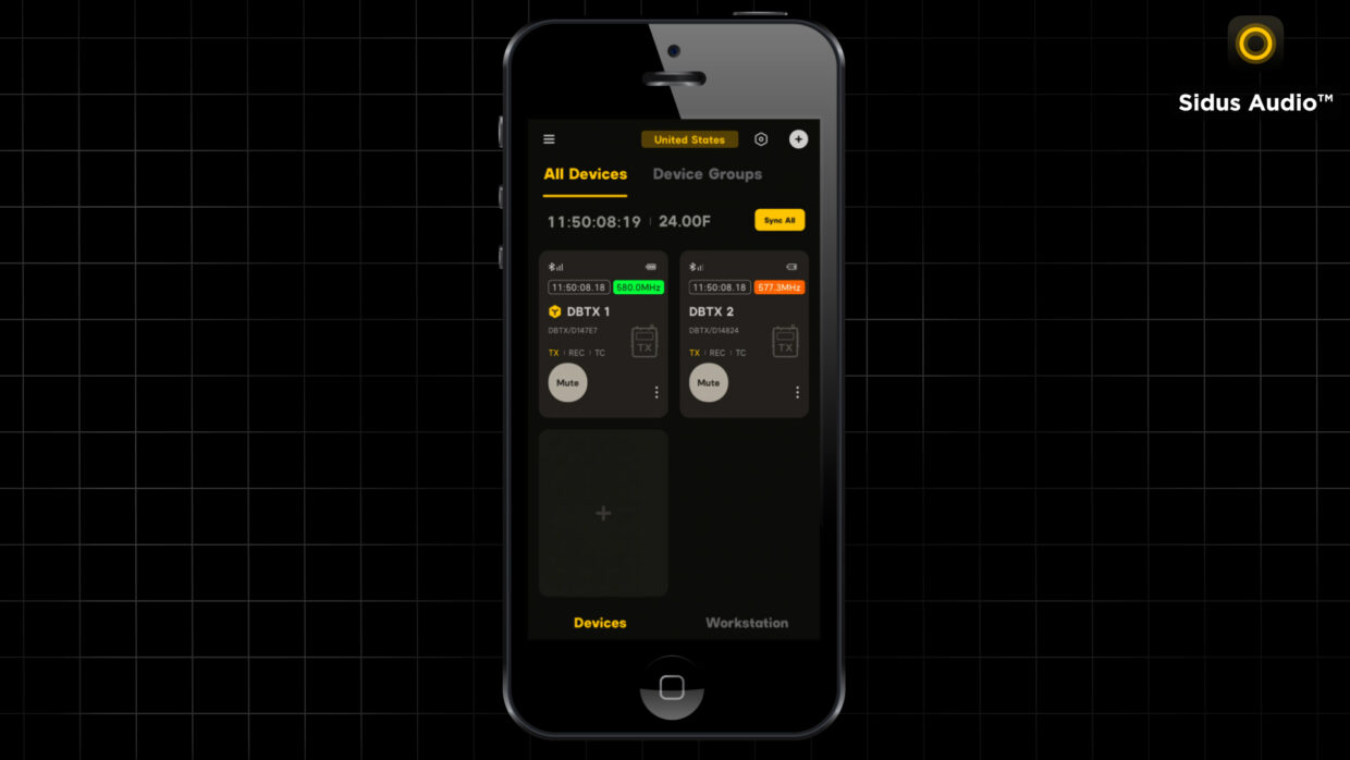 Deity Sidus Audio App with two DBTX