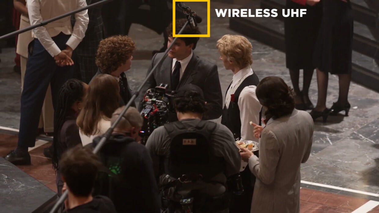 Wireless UHF microphone used on set of Hunger games