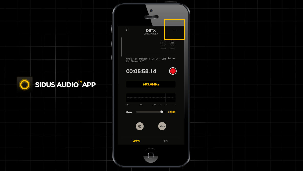 Deity sidus audio app connected to Deity DBTX. record tab