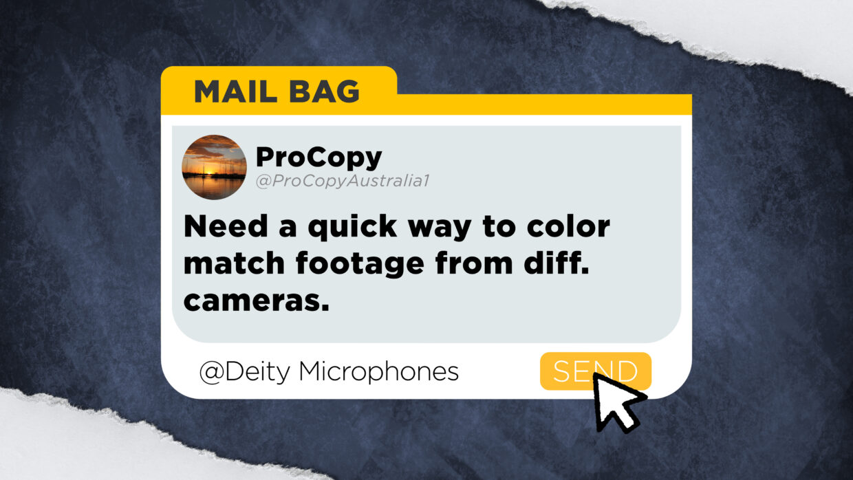 ProCopy asks,

“Need a quick way to color match footage from different cameras."