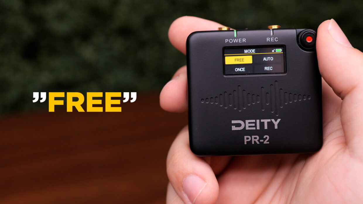 Deity PR-2 timecode mode set to free mode