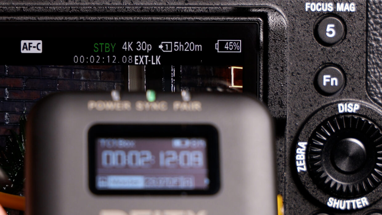 comparing the Deity TC-1 timecode to the mirrorless camera timecode