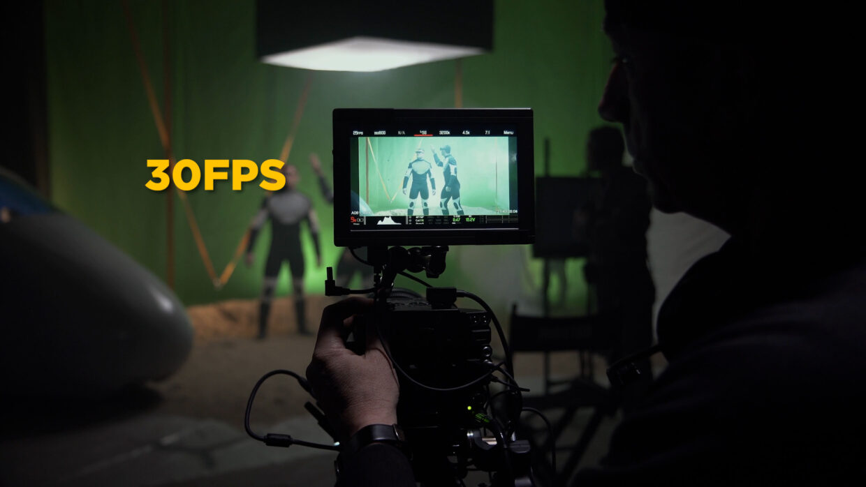 Cameraman on screen screen set while using Deity TC-1
