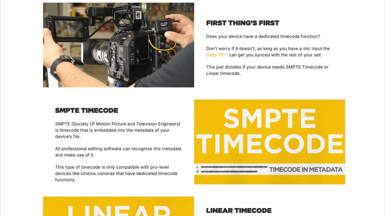 Deity Timecode article