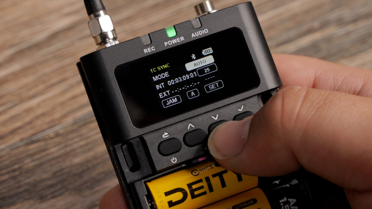 Deity DLTX timecode menu