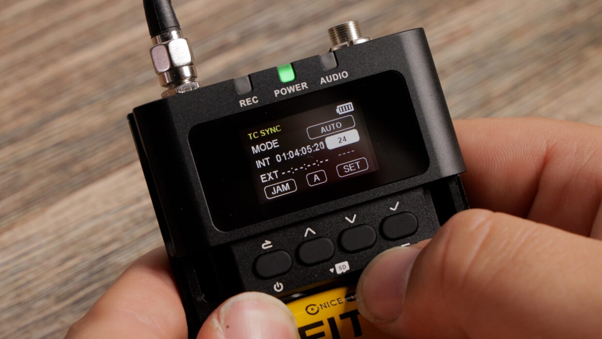 Deity DLTX timecode menu