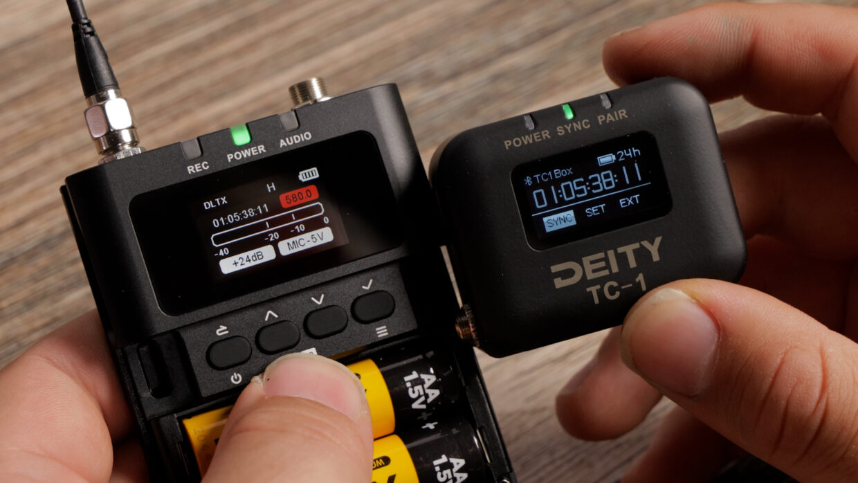 Deity DLTX timecode syncing with a Deity TC-1