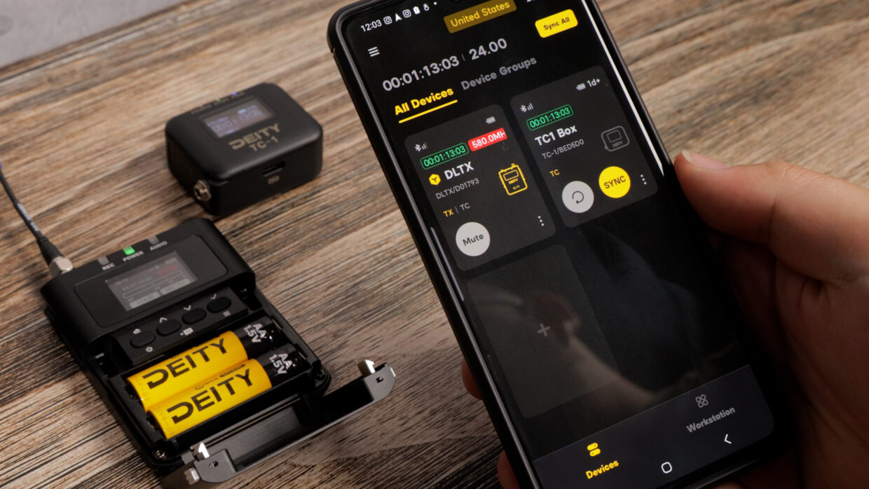 Sidus audio app timecode syncing Deity DLTX and Deity TC-1